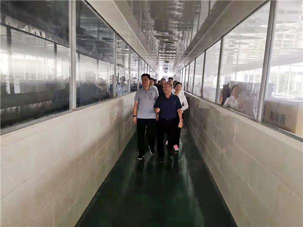 觀摩團(tuán)參觀固德威機(jī)械生產(chǎn)車(chē)間